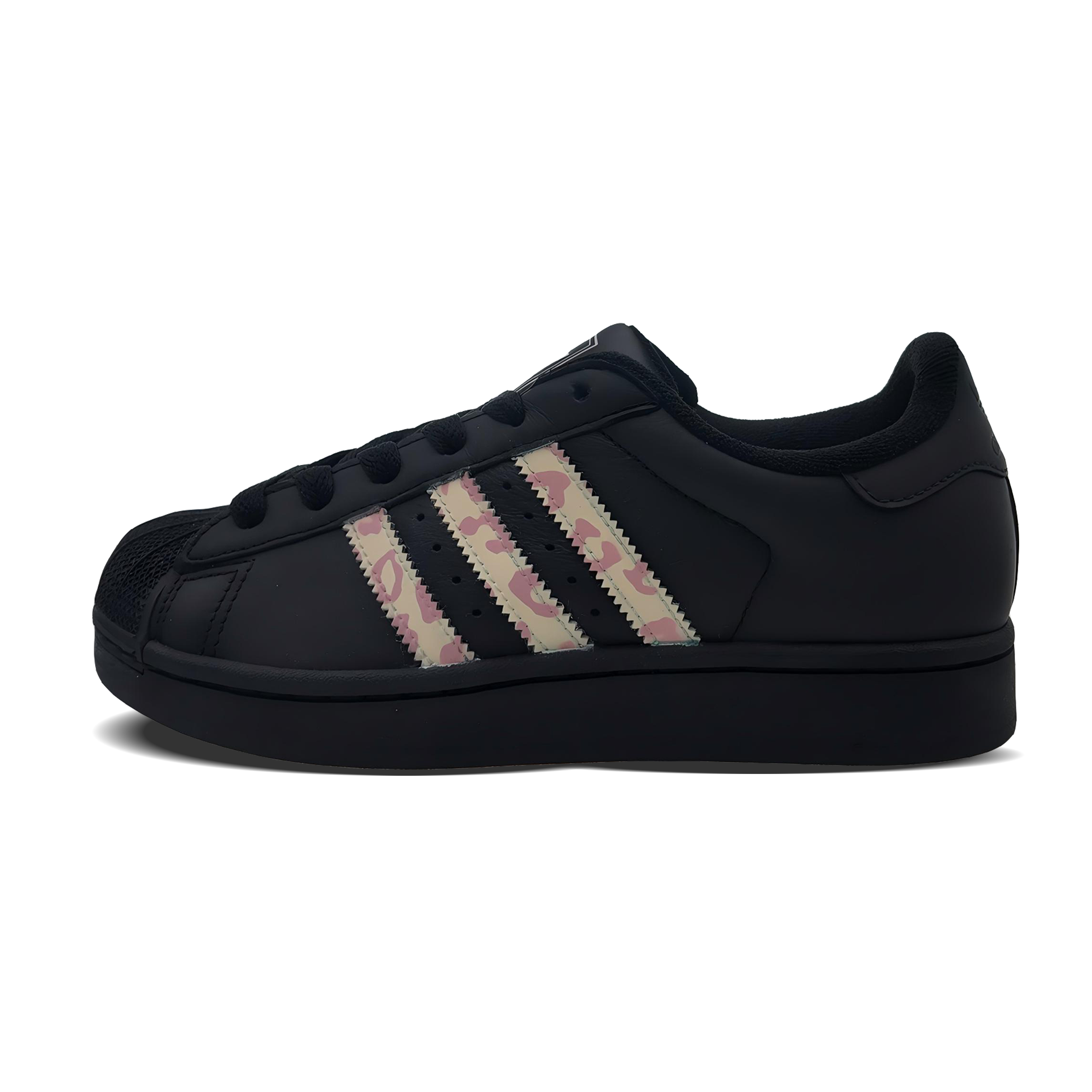Adidas Originals Superstar 2 Low top Skateboard Shoes Unisex Black Pink