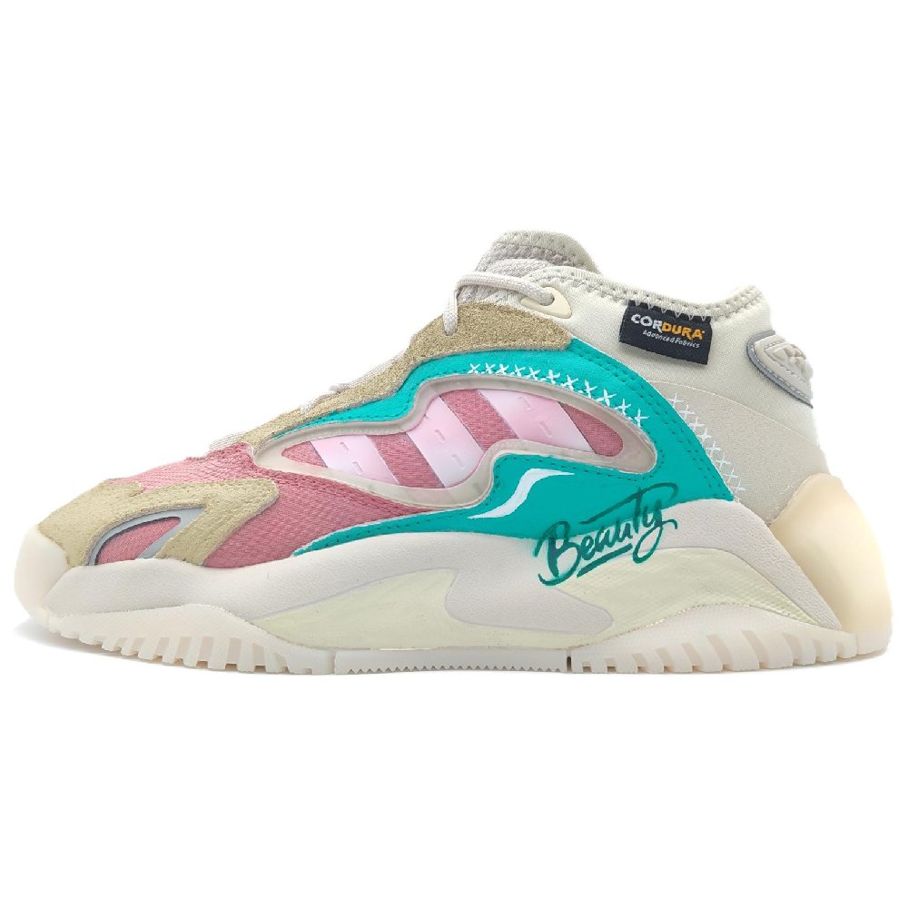 Adidas Originals Streetball Collection Casual Shoes Unisex Mid Top Ecru, Pink