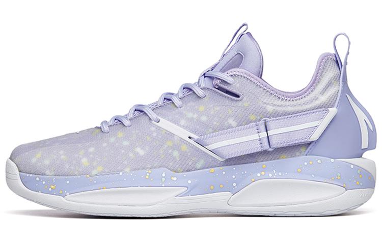 Anta GH3 Cushioning Anti-Slip And Wear-Resistant Low-Top Basketball Shoes Light Purple