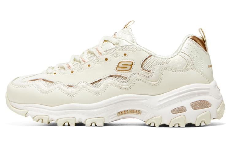 Skechers D'lites 1.0 Marathon Running Shoes 'Beige White' Women's