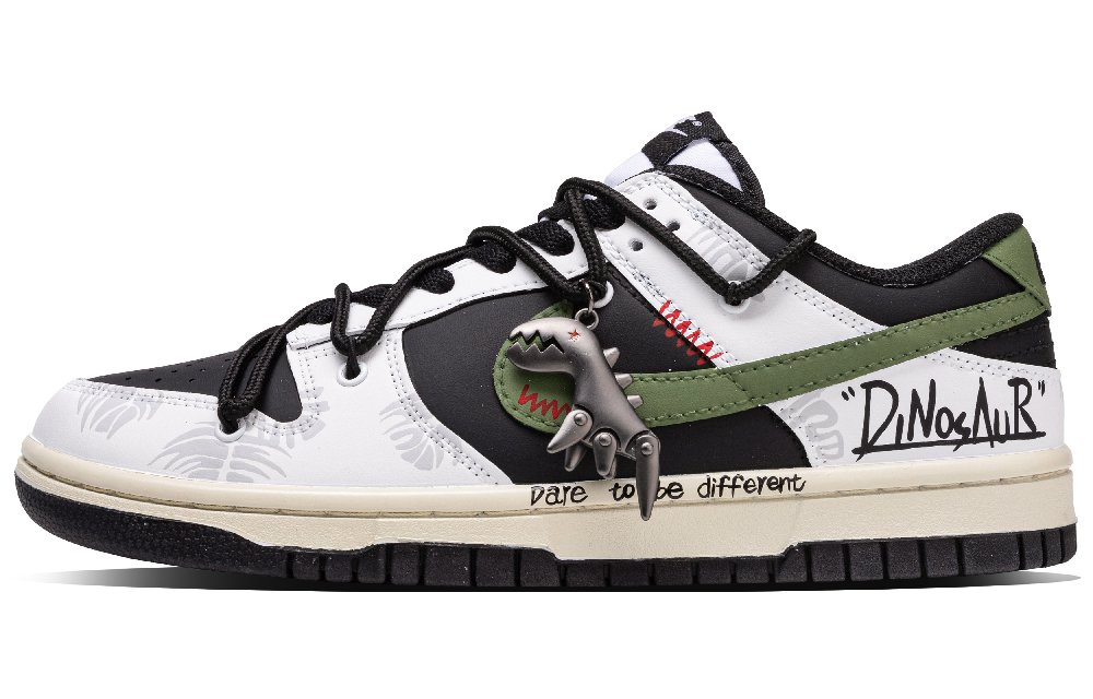 Nike Dunk Yunqi Anti Slip Wear Resistant Low Top Skateboard Shoes Men's Black White