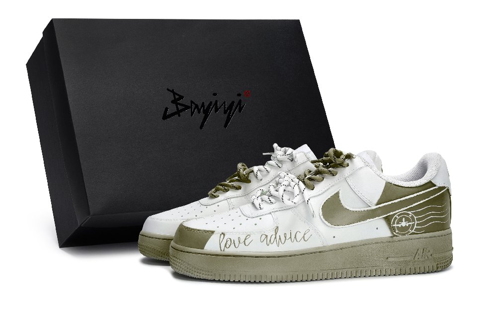 Nike Air Force 1 Skateboard Shoes Unisex Low-Top Coffee