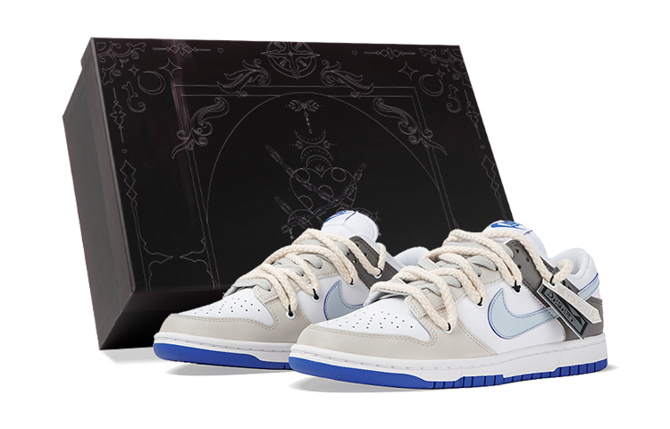 Nike Dunk Low Top Skateboard Shoes Men's Gray White