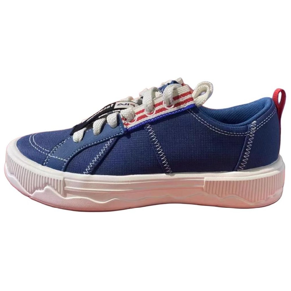 FILA FUSION POP 3 Anti-Slip Wear-Resistant Low-Top Canvas Shoes Women's Blue White