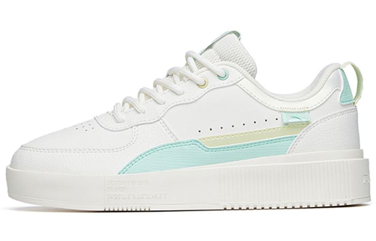 Anta Life Collection Lightweight And Wear-resistant Low-Top Skateboard Shoes Women's White Green