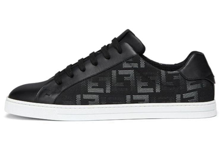 FENDI Monogram Stylish Skateboarding Shoes Men's Black