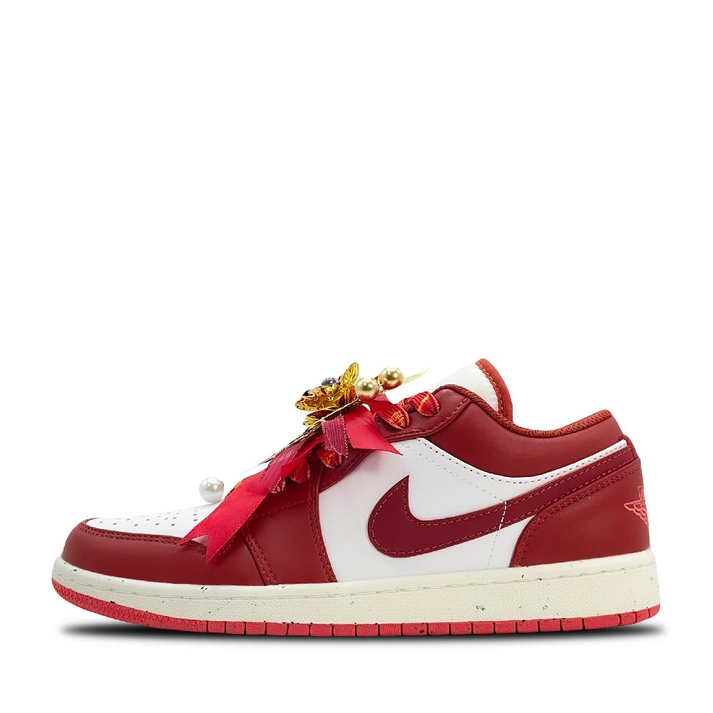 Jordan Air Jordan 1 Lifetime Promise Abrasion Resistant Low Top Vintage Basketball Shoes Women's Red