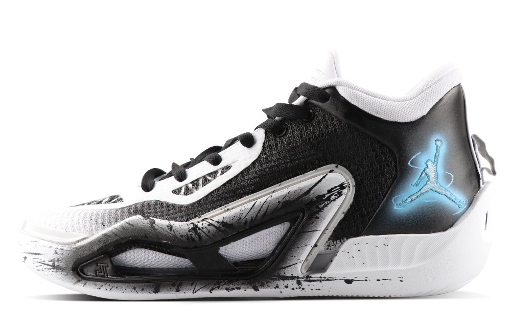 Jordan Tatum 1 Cushioning, Slip Resistant, Abrasion Resistant, Rebound Low top Basketball Shoes Men's Black White Blue