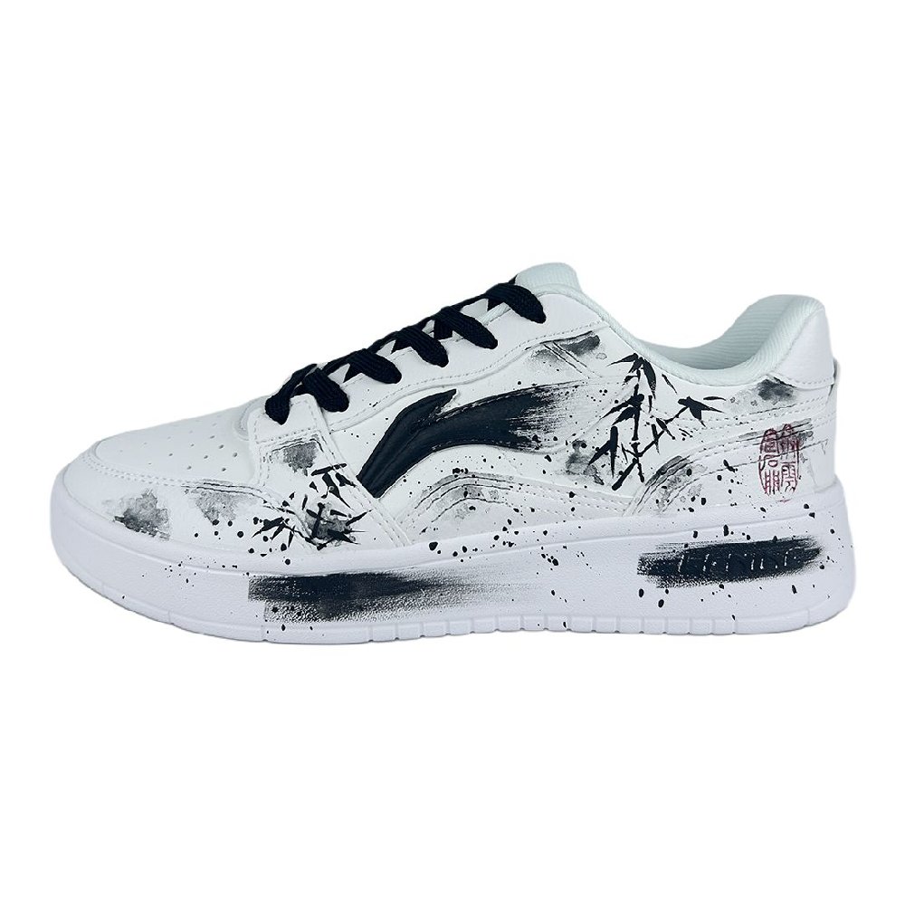 LiNing Acer Truncatum Slip Resistant Cushioning Abrasion Resistant Low Top Skateboard Shoes Men's Black