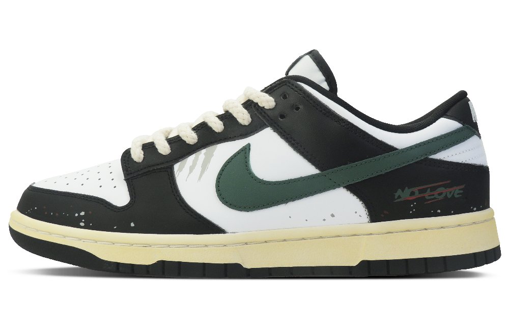 Nike Dunk Slip-Resistant Low-Top Skateboard Shoes Unisex Black White