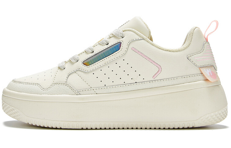 361° Anti Slip Wear Resistant Low Top Skateboard Shoes Women's Milk White