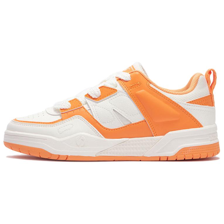 361° Anti-Slip Wear-Resistant Low-Top Skateboard Shoes Women's White Orange