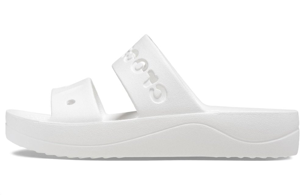 Crocs Baya Platform Sandals 'White' Women's
