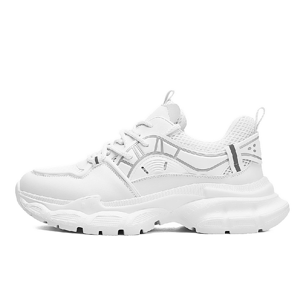 Jeep Cushioning Anti-Slip And Wear-Resistant Support Low-Top Platform Fashion Chunky Sneakers Unisex Black