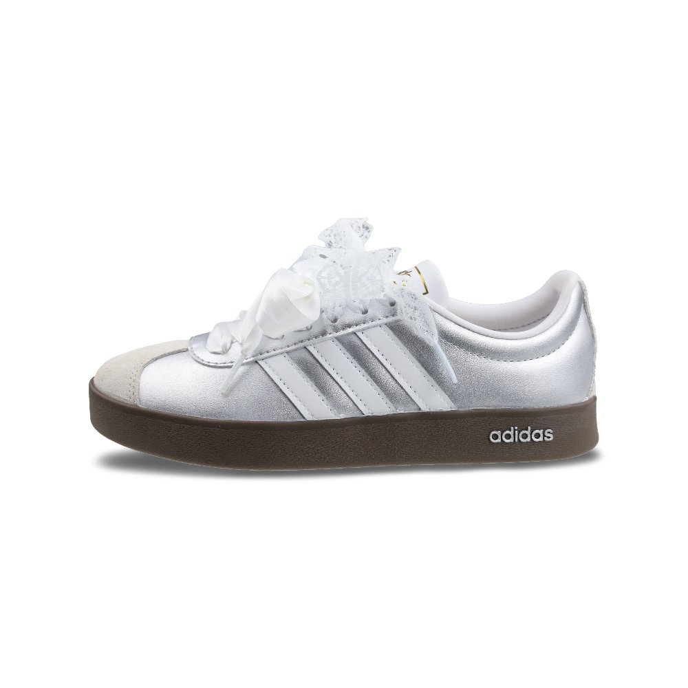 Adidas VL COURT 2.0 Low Top Skateboard Shoes Unisex Silver
