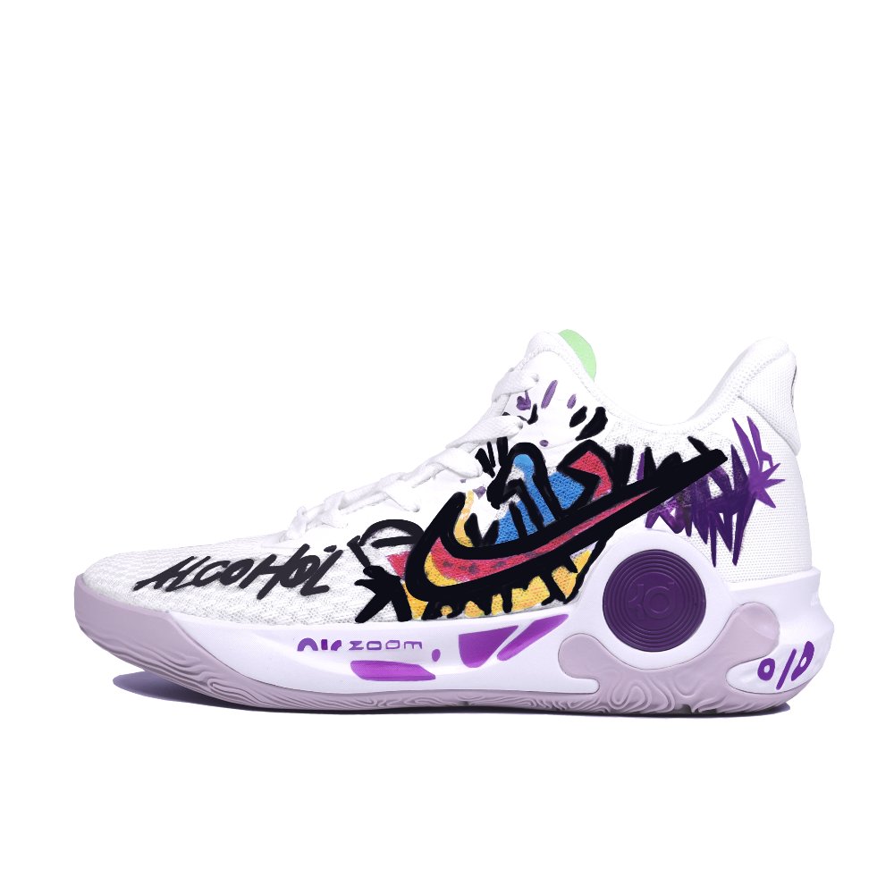 Nike KD Trey 5 IX Mid top Basketball Shoes Unisex White Purple