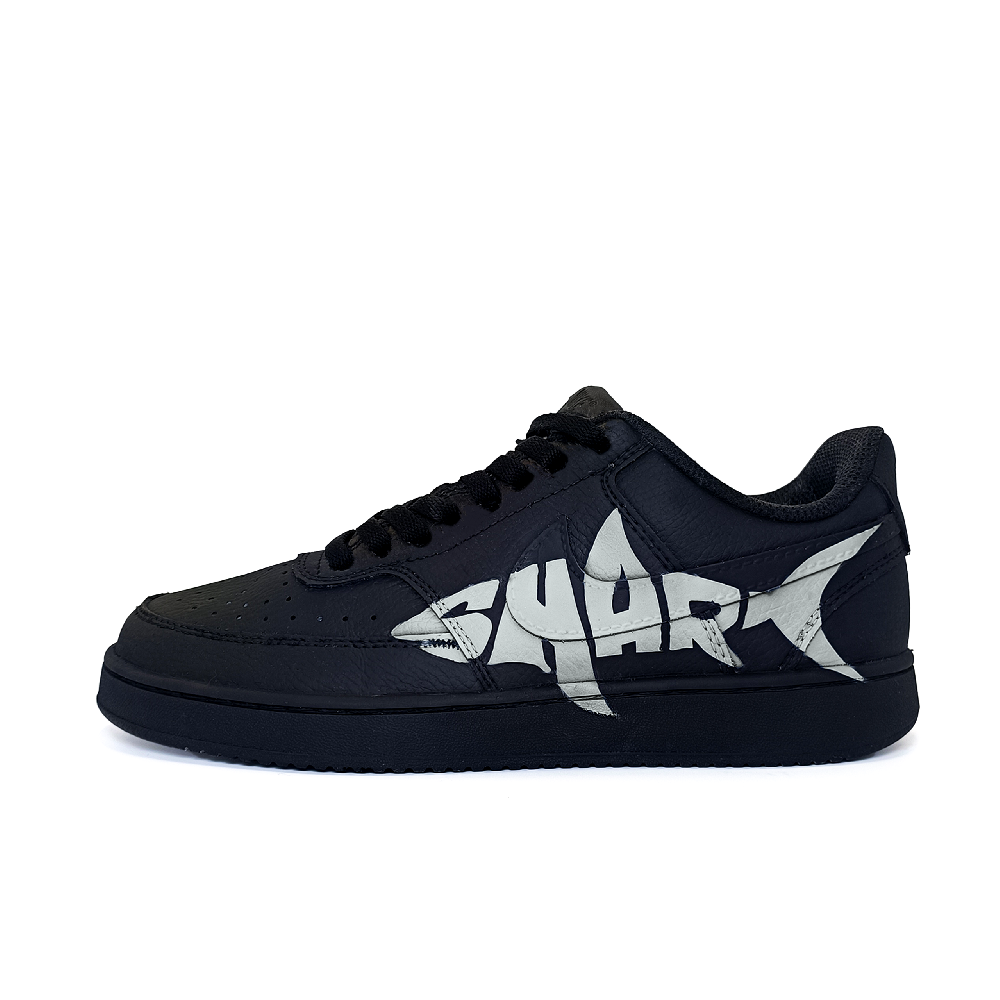 Nike Court Vision Anti-Slip Wear-Resistant Low-Top Skateboard Shoes Unisex Dark Gray