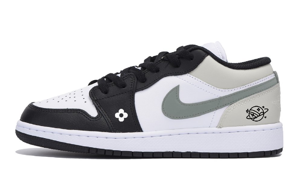 Jordan Air Jordan 1 Low Top Vintage Basketball Shoes Men's White