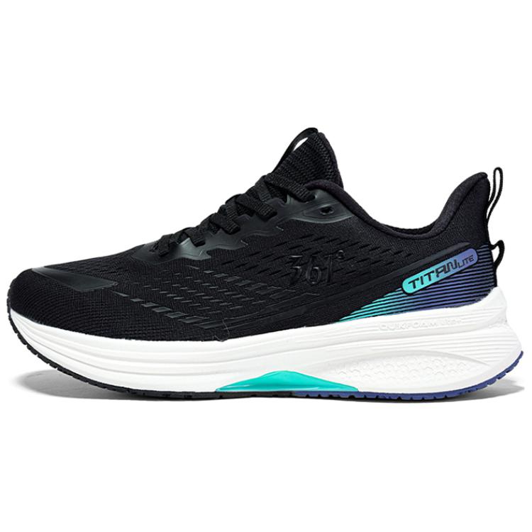 361° Anti-Slip Wear-Resistant Low-Top Running Shoes Men's Black Blue