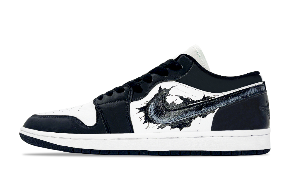 Jordan Air Jordan 1 Abrasion Resistant Low Top Vintage Basketball Shoes Unisex White