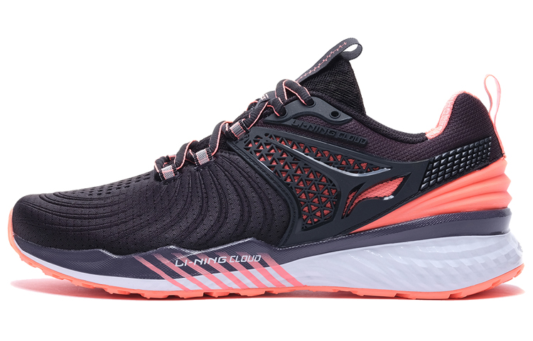 LiNing Cloud 5 V2 Anti-Slip And Wear-Resistant Lightweight Low-Top Running Shoes Women's Black Pink