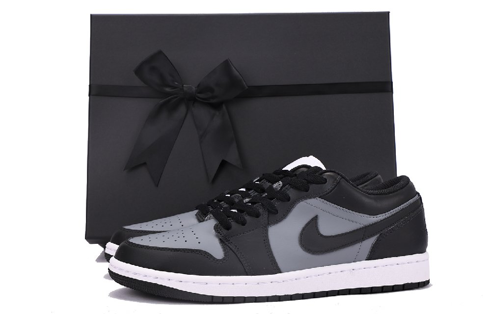 Jordan Air Jordan 1 Low-Top Vintage Basketball Shoes Men's Black Gray