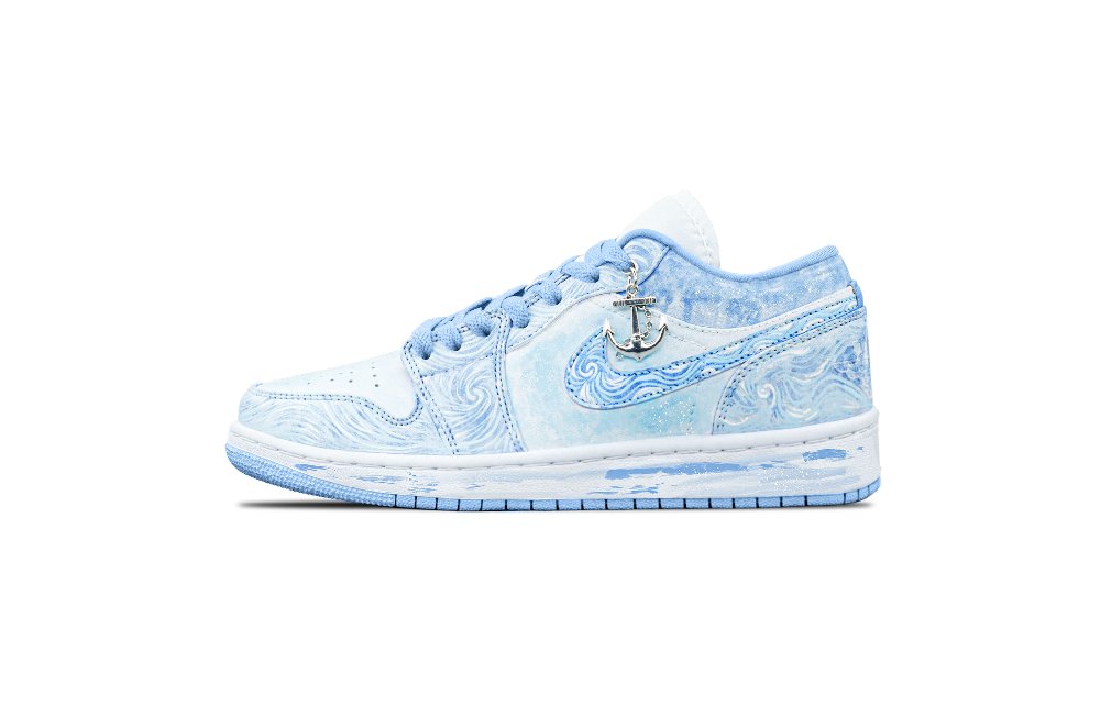 Jordan Air Jordan 1 Vintage Basketball Shoes Unisex Low top White/Blue