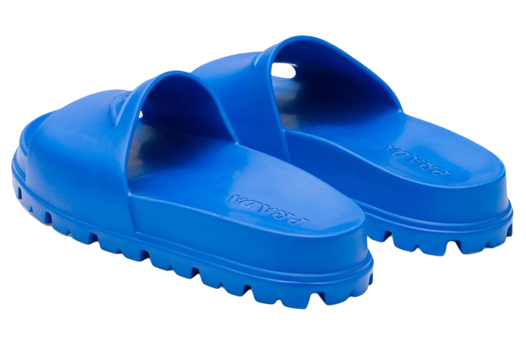 PRADA Rubber Slides Light Blue