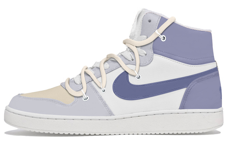 Nike EBERNON Mid Mid-Top Skateboard Shoes Men's Purple Gray