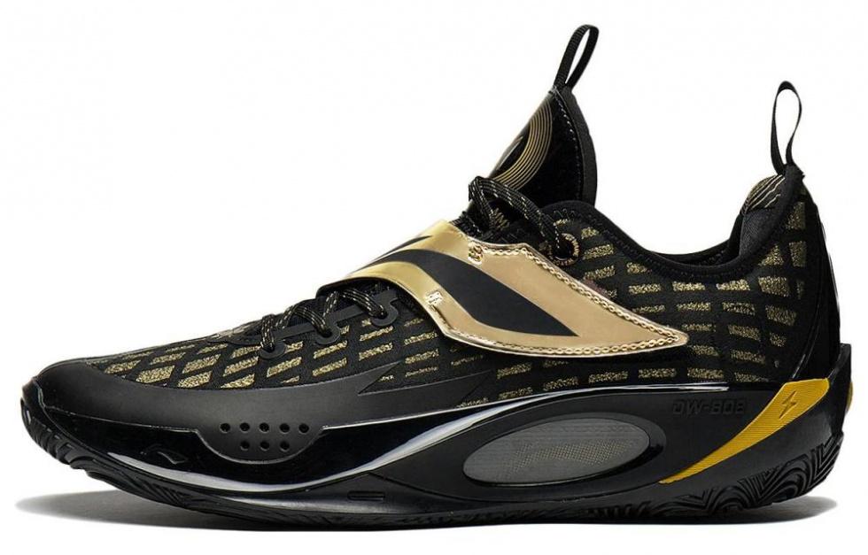 LiNing Wade 808 2 Cushioning Anti-Slip And Wear-Resistant Low-Top Basketball Shoes Black Gold