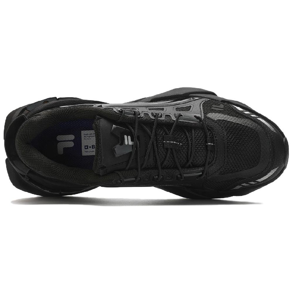 FILA FUSION TI-22 Cushioning Lightweight Low-Top Chunky Sneakers Women's Black