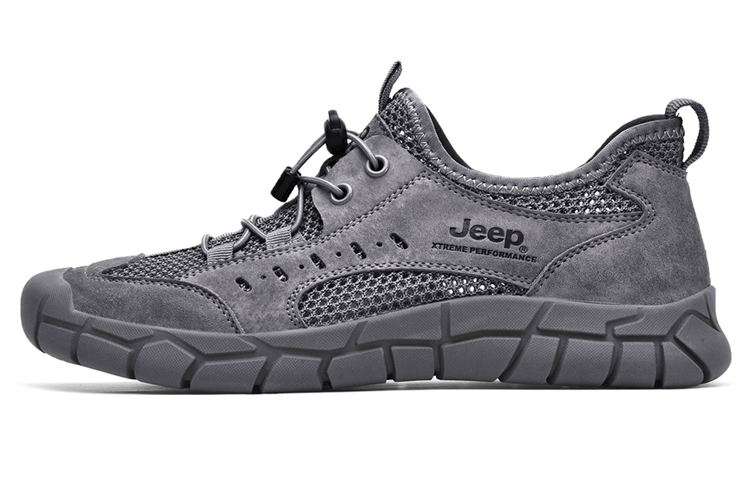 Jeep Breathable Low-Top Casual Shoes Men's Gray