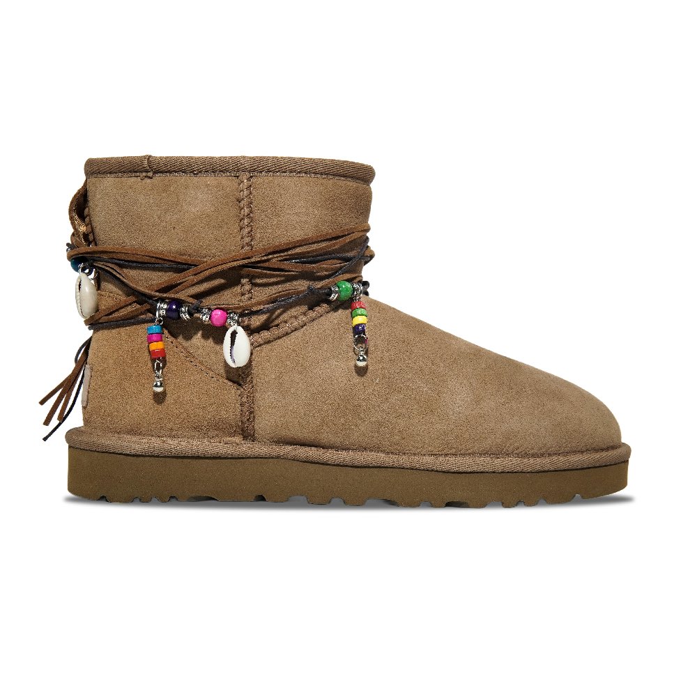 UGG Joy Christmas Warm Slip Resistant Short Snow Boots Women's Light Brown