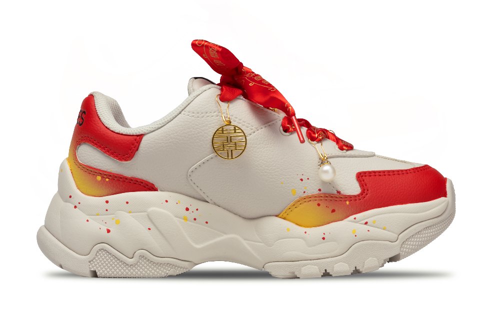 MLB Big Ball Chunky Joy Box Low Top Chunky Sneakers Women's Red
