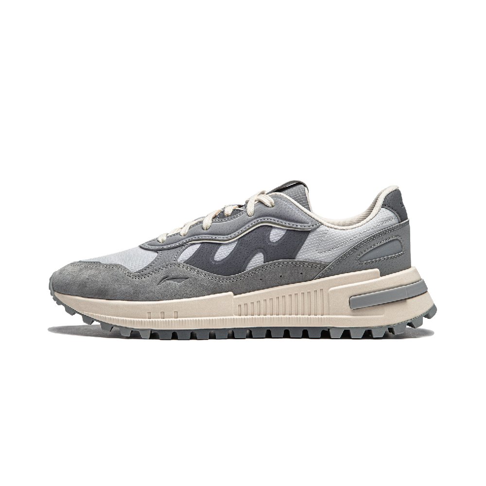 LiNing Sports Life Collection Anti-Slip Wear-Resistant Low-Top Casual Shoes Men's Ultimate Gray