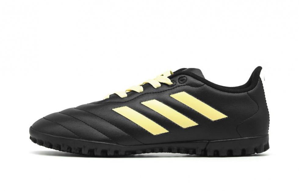 Adidas GOLETTO VII TF Rubber Broken Studs Abrasion Resistant Breathable Soccer Shoes Unisex Black Yellow