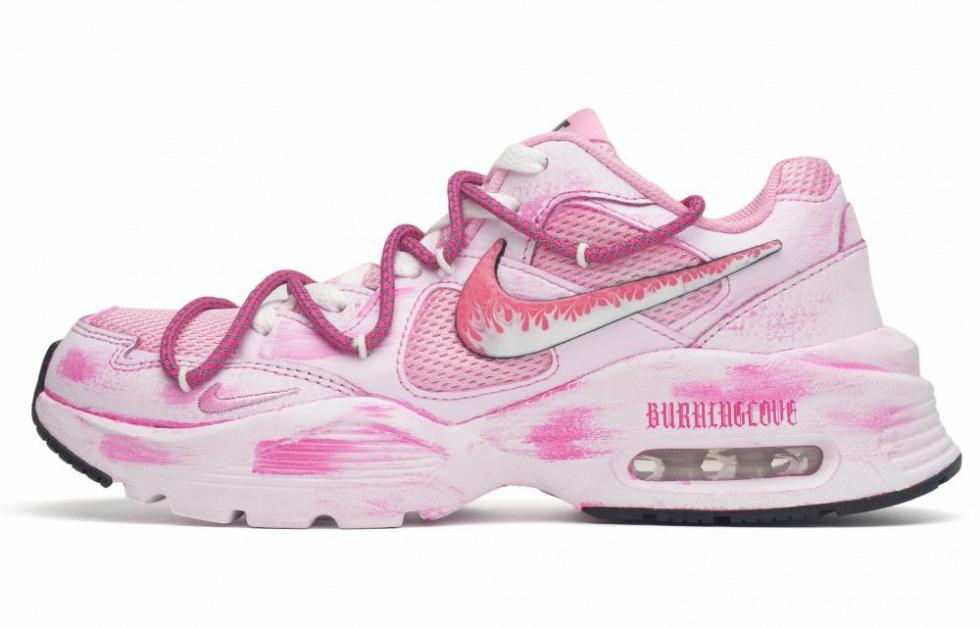 Nike Air Max Fusion Cushioning Anti-Slip And Wear-Resistant Low-Top Casual Running Shoes Women's Pink