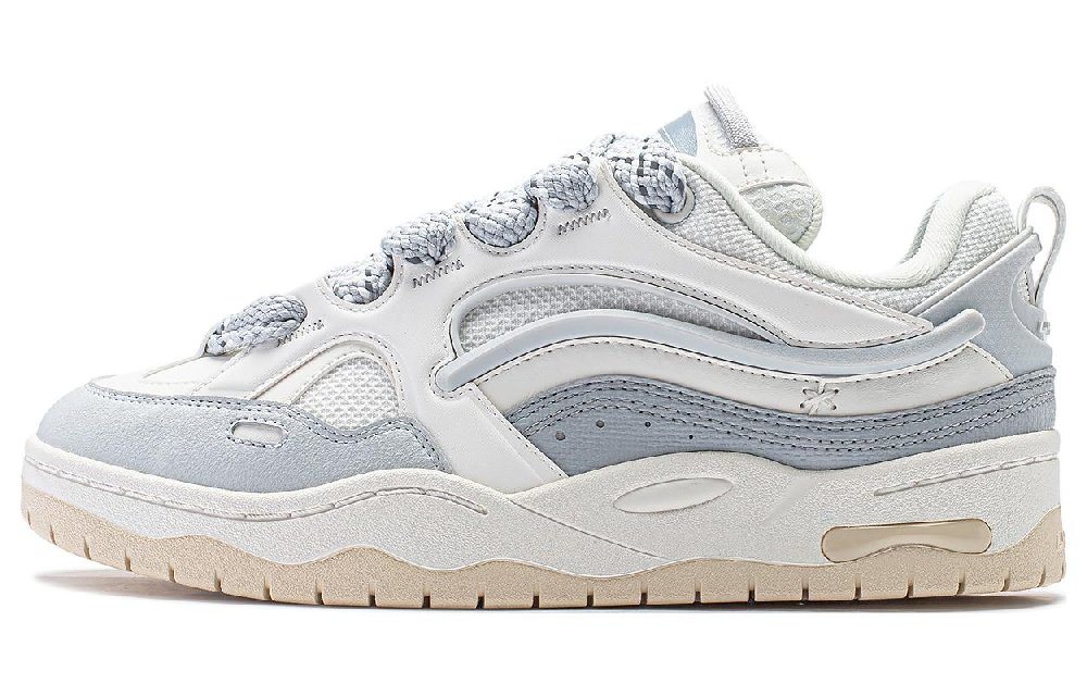 LiNing CF Reputation Cushioning Anti-Slip And Wear-Resistant Low-Top Casual Shoes Women's Mist White