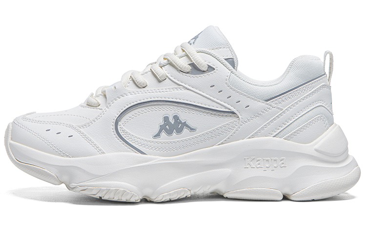 Kappa Anti-Slip Wear-Resistant Low-Top Casual Running Shoes Unisex White