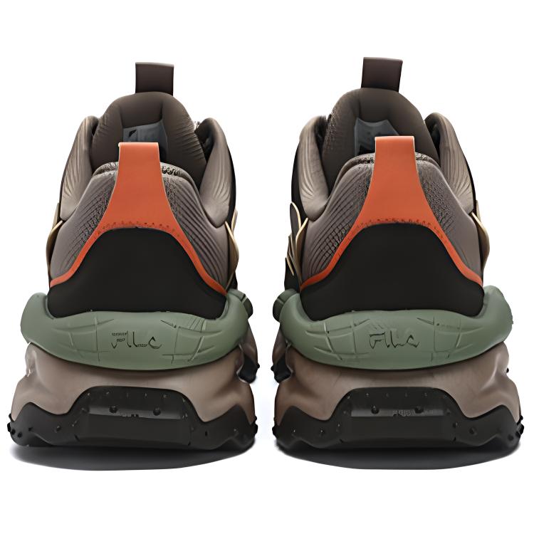 FILA FUSION QD 96 DX Anti-Slip Wear-Resistant Low-Top Casual Shoes Men's Brown Green