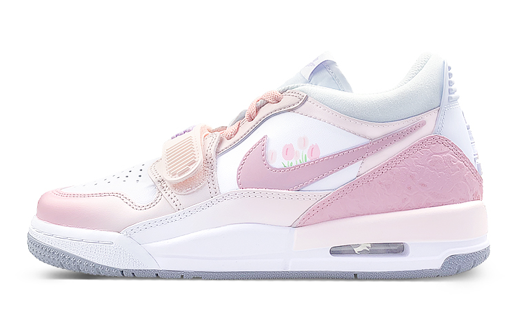Jordan Legacy 312 Low-Top Vintage Basketball Shoes GS White Pink