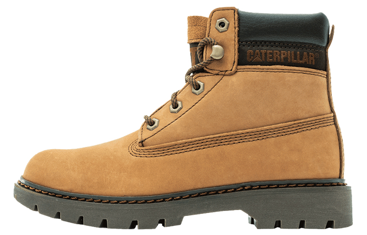 CAT Yellow Boots, LYRIC Collection Crew Outdoor Boots Women's Brown Yellow