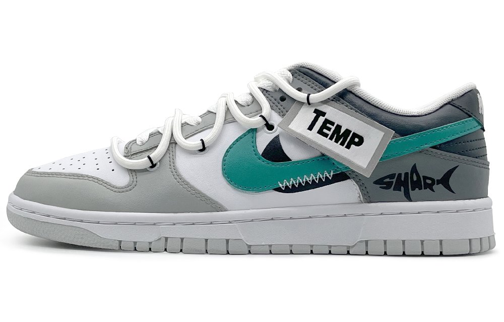 Nike Dunk Low 'Pure Platinum' Slip-Resistant Cushioning Wear-Resistant Low-Top Skateboard Shoes Men's White Gray Green