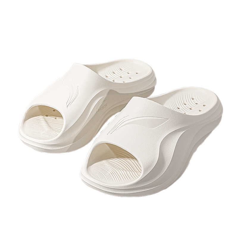 LiNing Abrasion Resistant Cushioning Slip Resistant Slide Slippers Unisex Ecru купить в интернет-магазине Yoocart с быстрой доставкой по России.