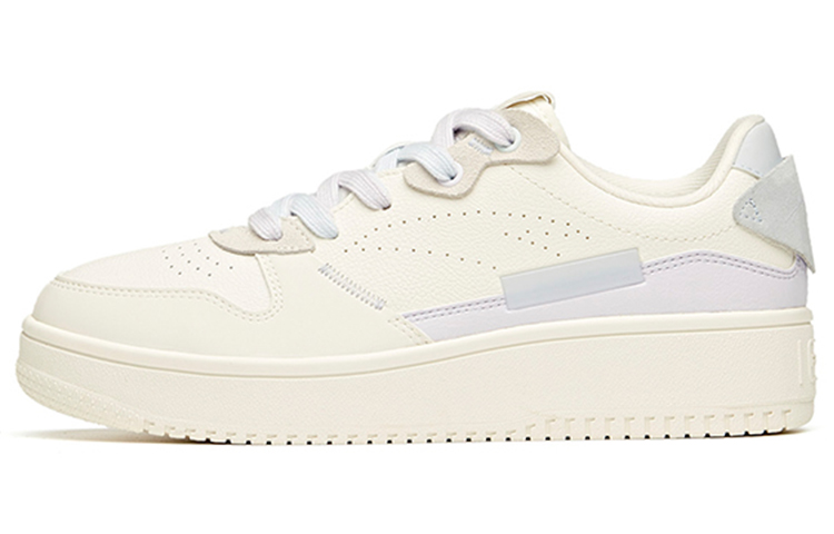 Anta Life Collection Anti Slip Wear Resistant Low Top Skateboard Shoes Women's White Purple