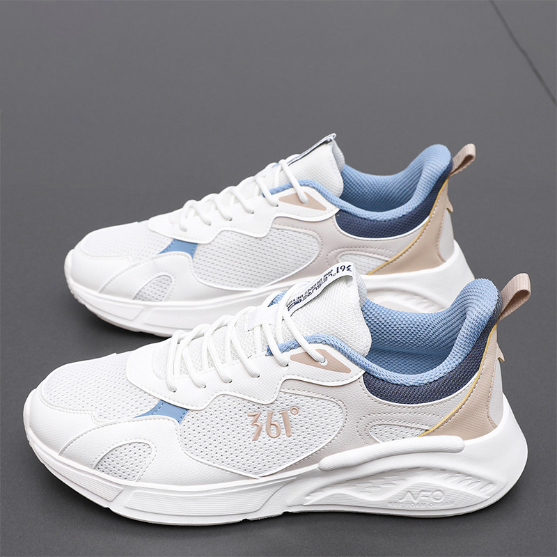 361° Anti Slip Wear Resistant Low Top Casual Shoes Men's White Blue купить в интернет-магазине Yoocart с быстрой доставкой по России.