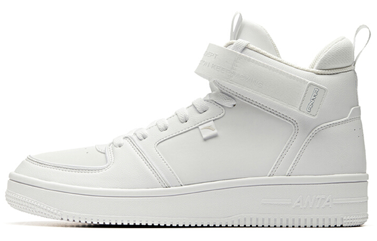 Anta Anti-Slip Wear-Resistant High-Top Skateboard Shoes Women's White купить в интернет-магазине Yoocart с быстрой доставкой по России.