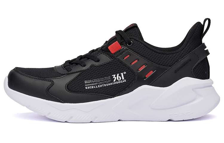 361° Shock Absorbing, Non Slip, Wear Resistant, Breathable And Lightweight Low Top Running Shoes Men's Black Red