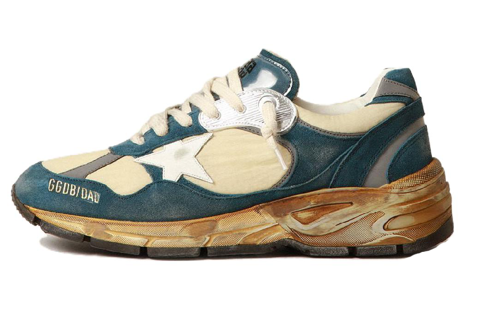 Golden Goose Dad Star Low Top Casual Shoes Women's Green Vintage Version