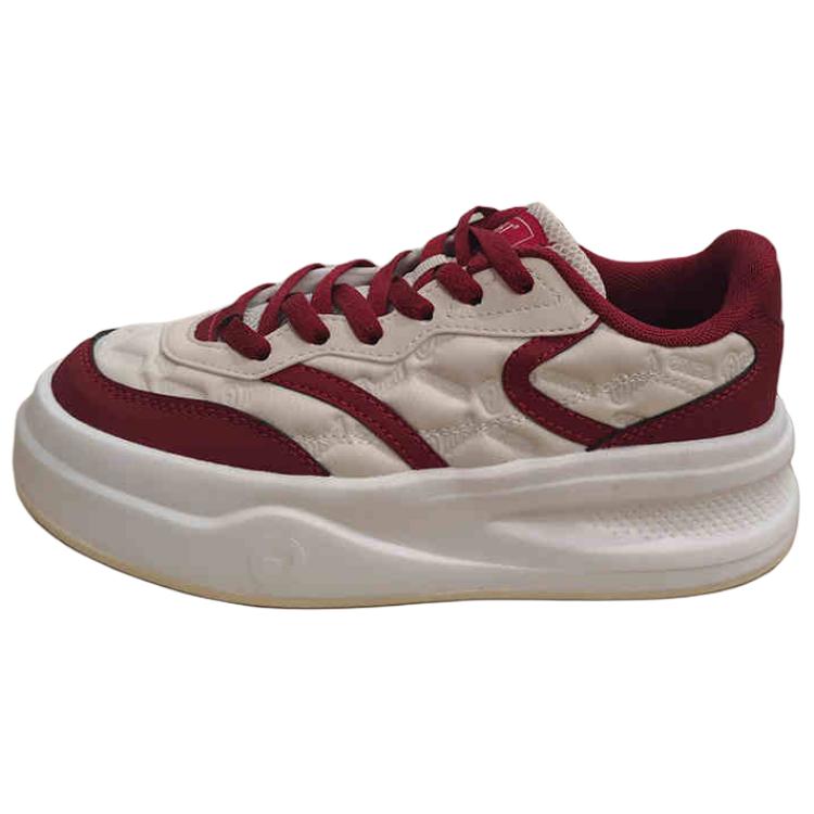 361° Slip Resistant Abrasion Resistant Low top Skateboard Shoes Women's White Red
